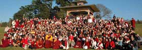 A happy retreat at Drukpa Plouray, joining together to support each other to attain enlightenment